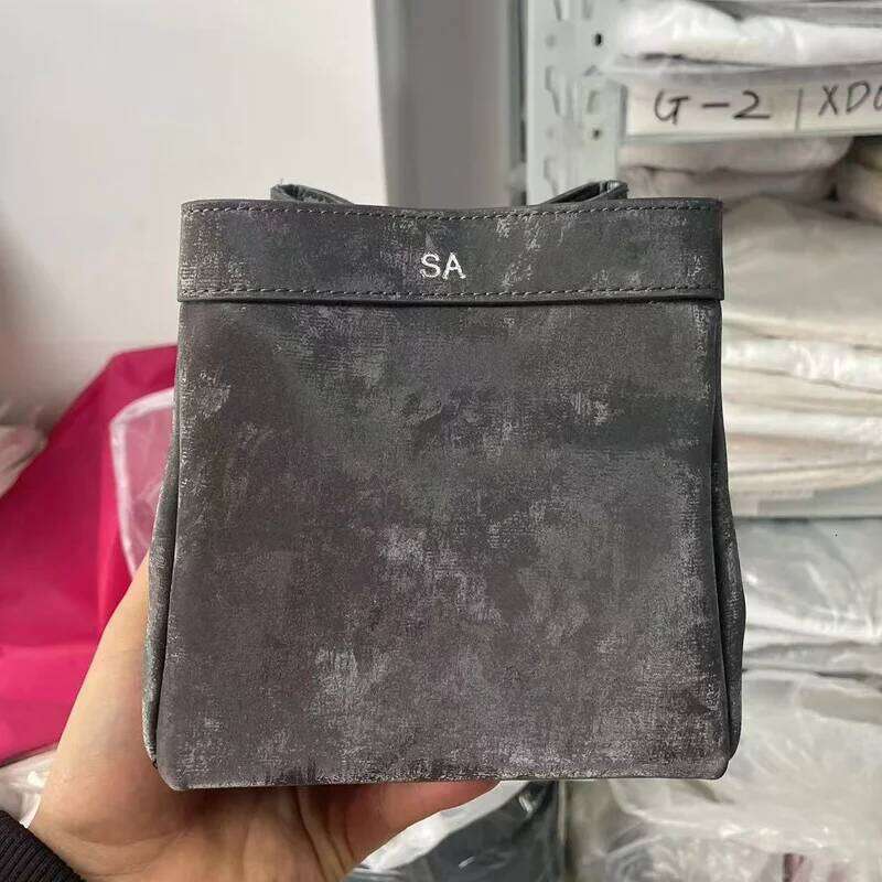 Custom Letter Suede Leather Women Bucket Bag Female Party Handbag 2024 New Fashion Chinese Style Brand Tote Bags