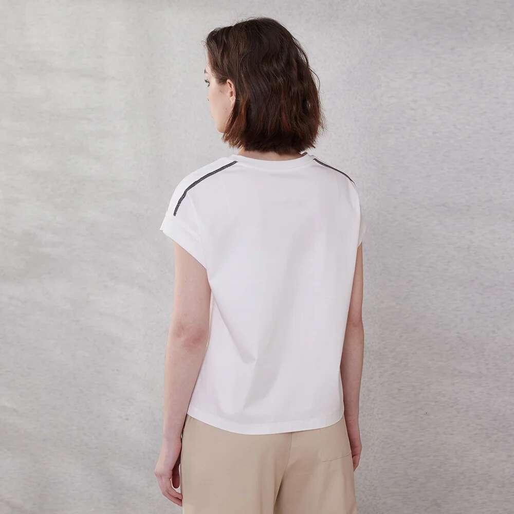 K2055w High Quality Womens Clothing Long-Staple Cotton T Shirts Ladies Summer Tencel Clothes