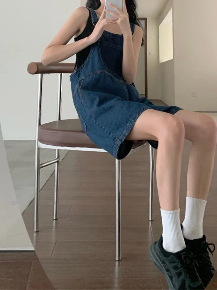 Overalls Women One Piece Suspenders Wide Leg Short Pants Loose Jeans Rompers Denim Jumpsuits Y2k Streetwear High Waist Playsuits 250523