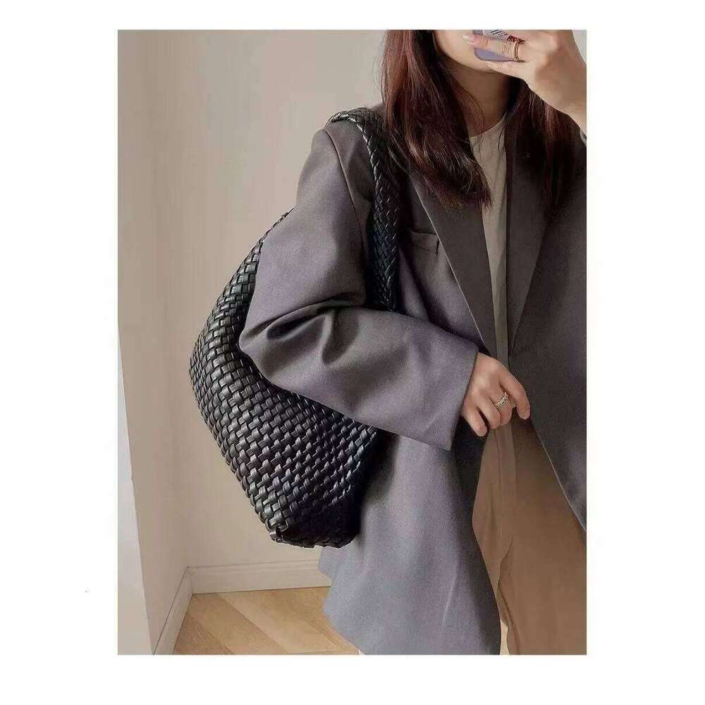 Designer Hand knitting PU Large women's Woven tote Mistress gift original mark bags CasuaL side bag for women