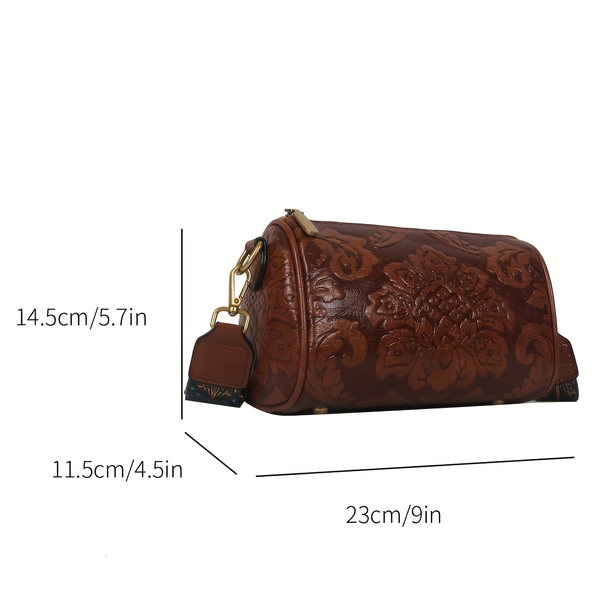 New Style Single Shoulder Crossbody for Women Fashion Old Flower Print Bag