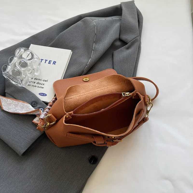Womens Small PU Leather Shoulder Bags 2025 Fashion Brand Designer Trend Ribbon Handbags and Purses High Quality Crossbody Bag Y250528