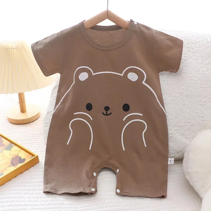Baby Clothes Bodysuits One-pieces born Short Rompers Boys Girls Summer Jumpsuit Thin Air Conditioning Loungewear Babies 250528