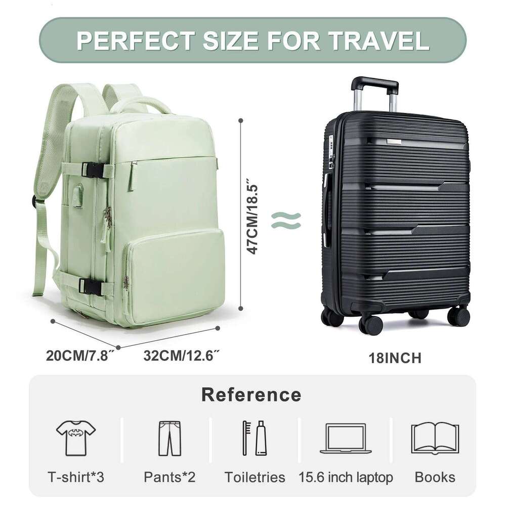 Travel Women Men, Carry On Backpack Airline Flight Approved Waterproof Laptop Backpack, Casual Daypack For Business