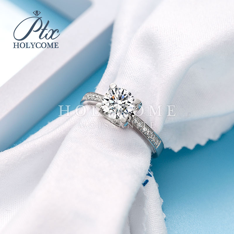 Wedding Rings for Women Micropaved Design 1CT VVS1 D Grade Diamond 925 Sterling Silver Rhodium Plated Woman Moissanite Ring