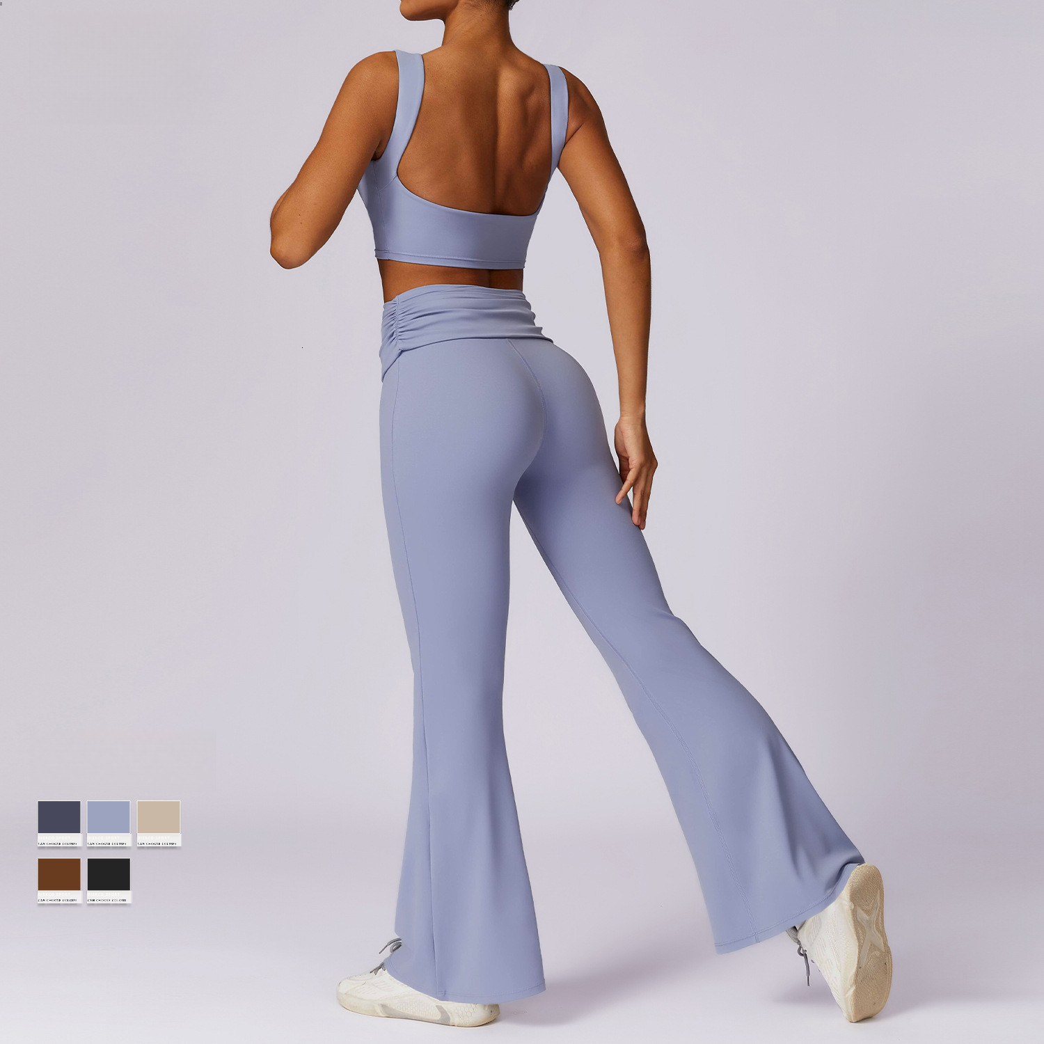 Women Workout Set Spring Nude Tight Back Yoga Running Sports Set Women S Breathable Quick Drying Fitness Clothes Pilates Set