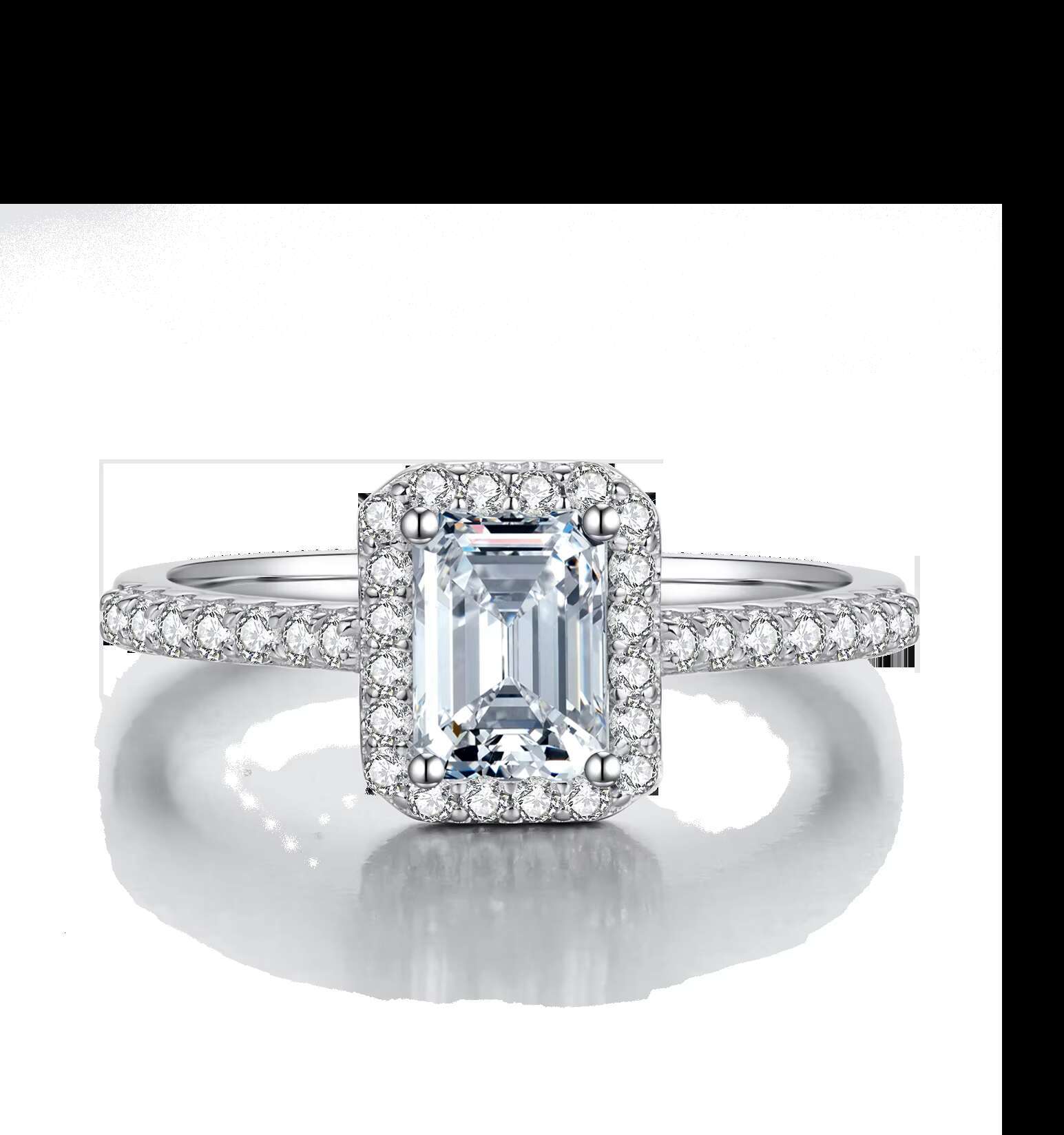 Ladies Engagement Wedding Ring Set Custom Women Diamond Jewelry Moissanite Ring New 925 Silver 18K Gold CLASSIC Baguette 1 Pcs