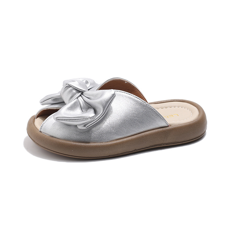 Toddler Girls Slippers Outdoors Big Bow Kids Princess Summer Littlesprouts Children Youth Flat Slippers Size US5.5C-US3Y L0679