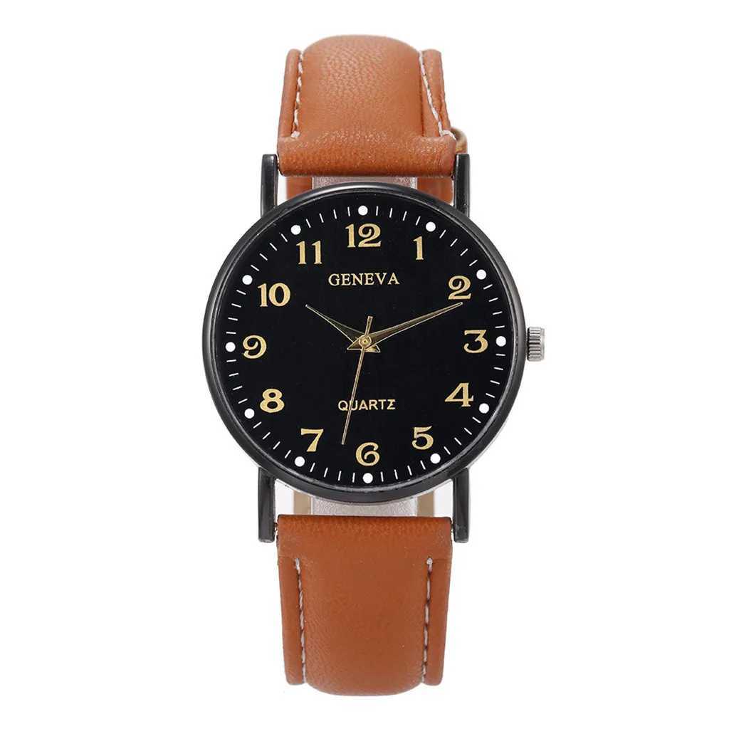 Fashion Luxury Watches For Men Top Brand Round Leather Strap Belt Quartz Watch Stainless Steel Dial Casual Bracelet Watch Montre XJ250527