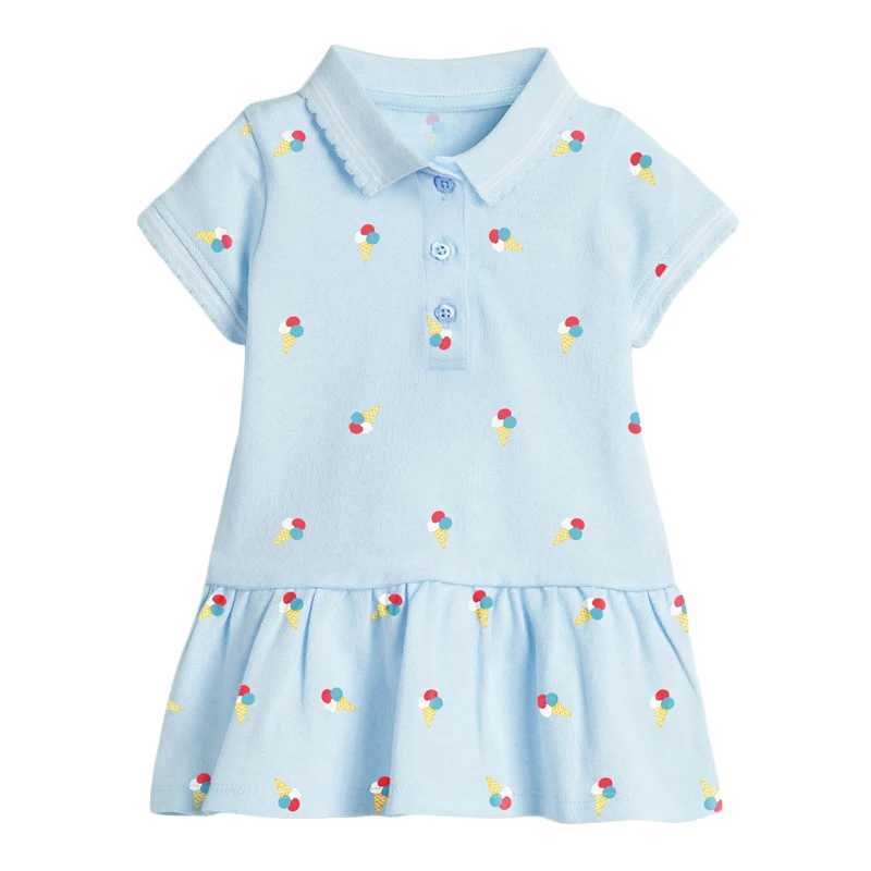 Little maven 2025 Kids Clothes Girls Summer Ice-cream Casual Dress Polo Baby Girls Pretty Vestidos for Children 2-7 year X250528
