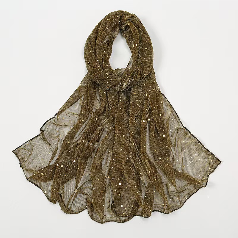 T827 headscarf elastic gold and silver sequins fashion scarf female headscarf headband accessories