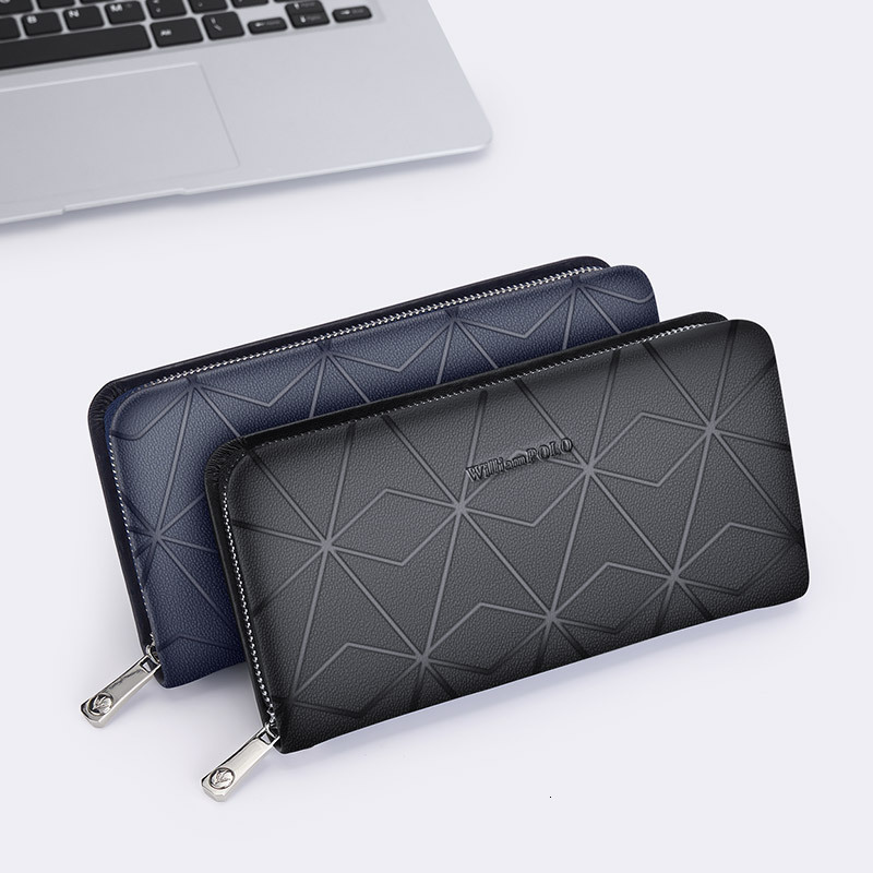 Free Shipping Designer Leather Bag Men's High-end Long Style Business Wallet Multi Slot Fashionable Casual Handbag Card Bag ID Bag