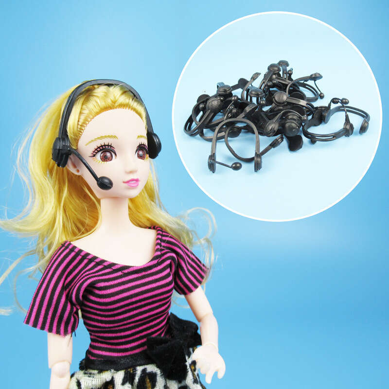 30cm Playhouse Headphones Toy Doll Accessories Plastic Black 500g