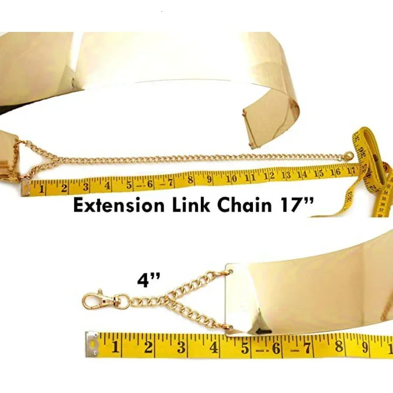 Fashion Adjustable Metal Belt Women Gold Silver Wide Bling Plate Waist Belt Mirror Waist Chain Waistband Cummerbunds 250527