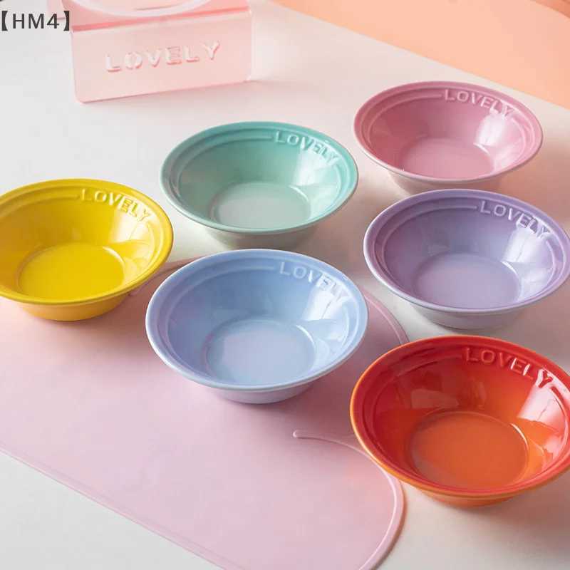 Cat Food Tray Nordic Style Ceramic Bowl Multiple Colors Pet Bowl Cat Water Bowl Cat Food Bowl Acrylic Stand Pet Supplies Y250528