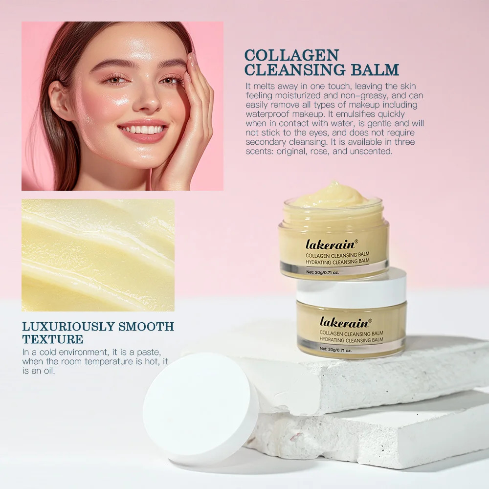 Rose Flavor Collagen Cleansing Balm Nourishing Cream Makeup Remover Mild Non-irritating Non-greasy Cleansing Balm 250522