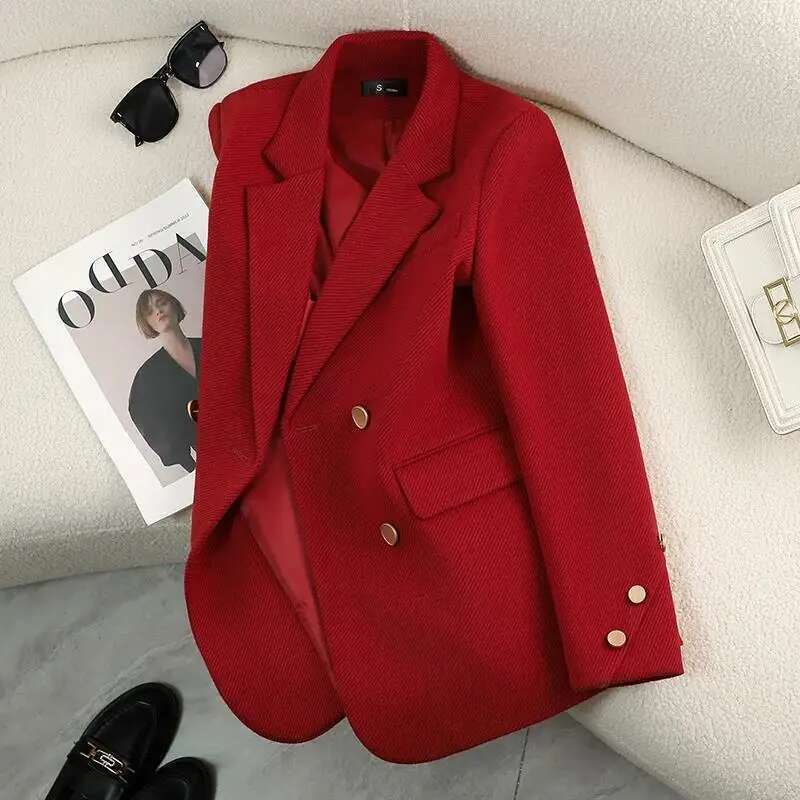 Brand Blazers Women Clothing Autumn Winter Button Office Ladies Coat Design Jacket Long Sleeve Outerwear Suits New