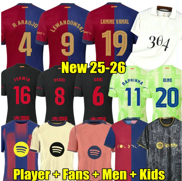 New Baby 24 25 26 Jersey LAMINE YAMAL Soccer Jersey PEDRI 2025 2026 RAPHINHA GAVI Maillots Fourth Football Shirt Kids Kit Uniform OGAN F. DE JONG LEWA
