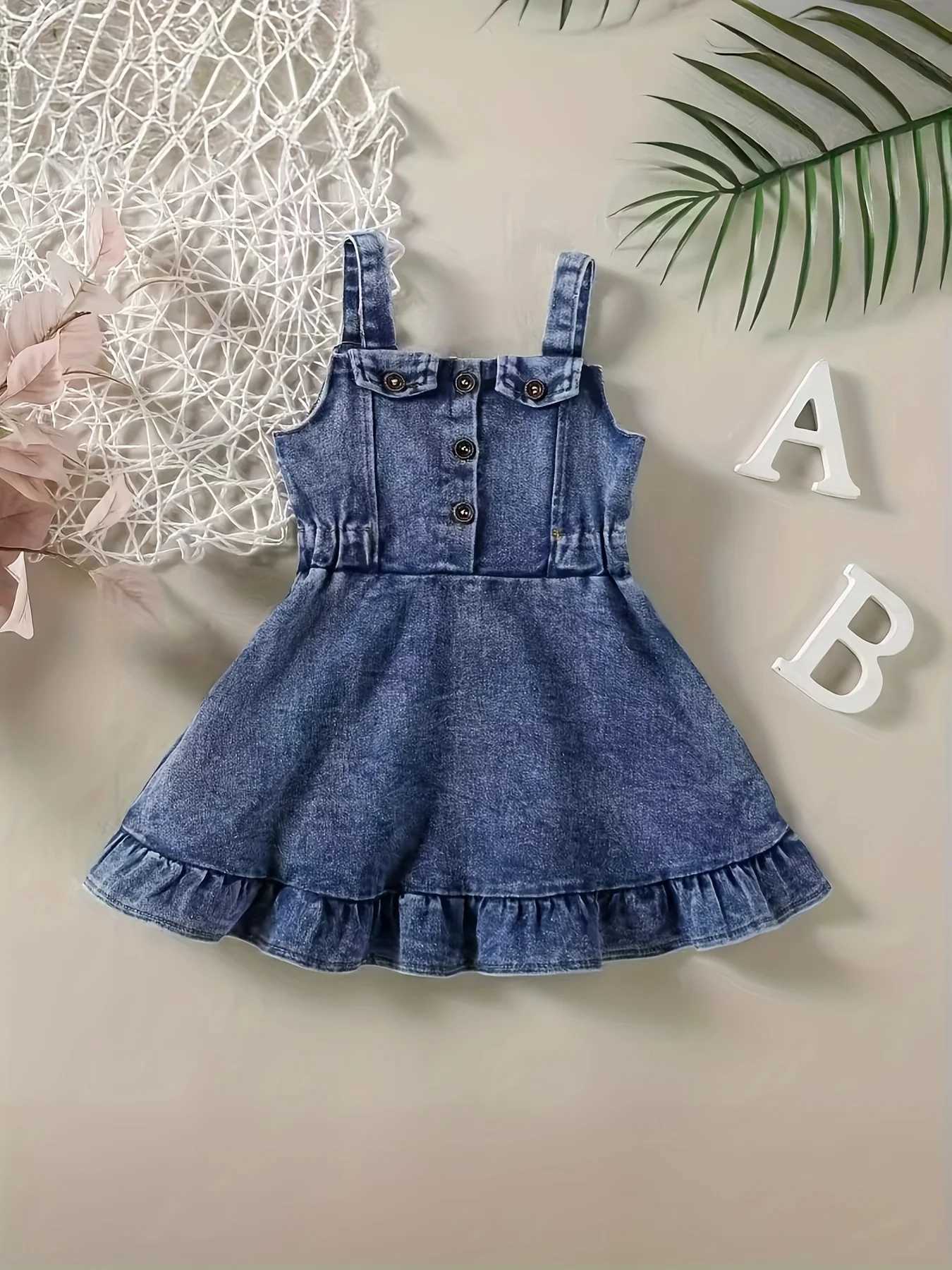 Baby Girls Denim Romper Dress Infant Backless Overalls Clothing Kids Fashion Outfit Baby Girls Clothing X250528