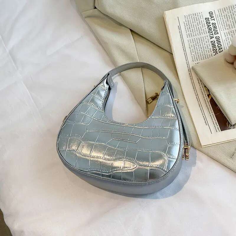 Women's Fashion Stone Pattern Mini Clutch - Elegant Underarm Handbag with Small Handle