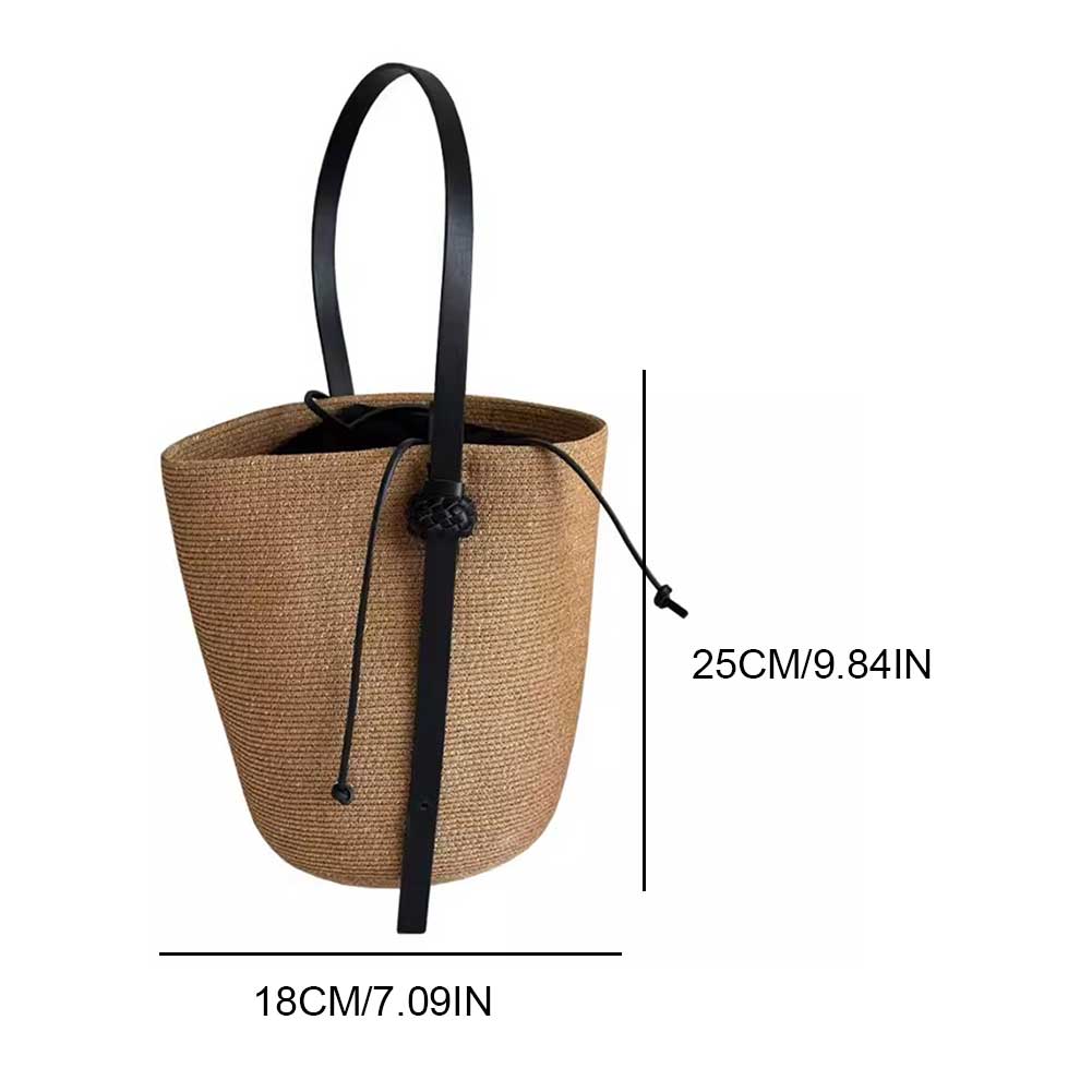 Woven Straw Bag for Women with Adjustable Strap Summer Beach Bag Cute Shoulder Bag Handbag for Travel Shopping