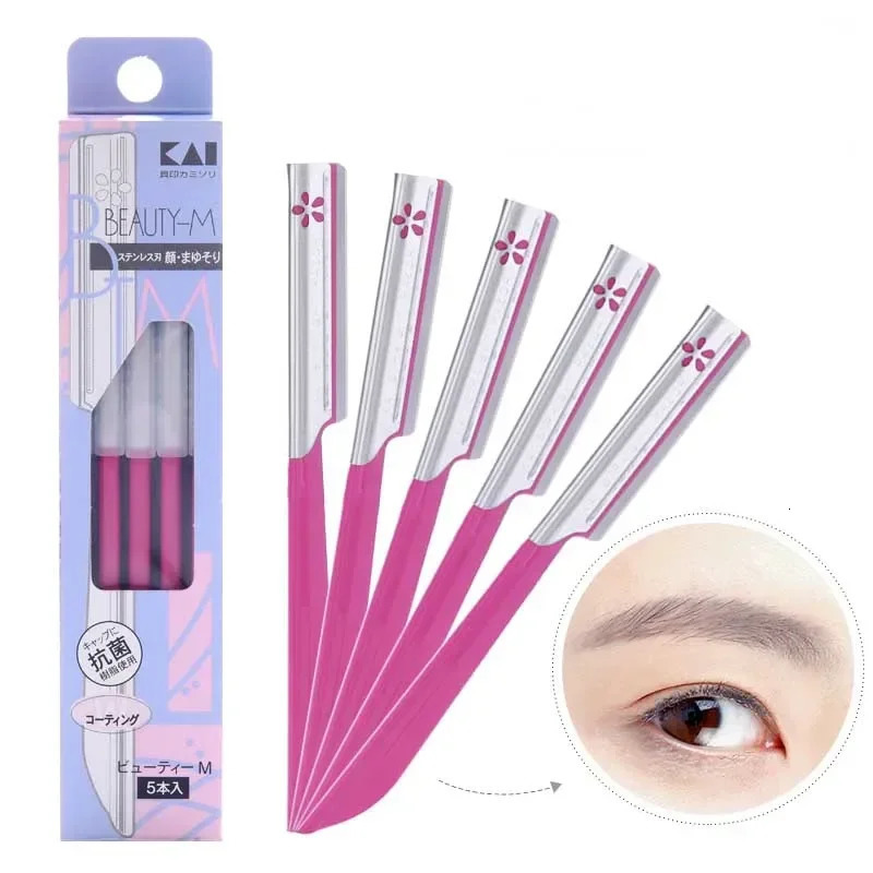 5pcs Eyebrow Epilator Sets for Women Makeup Beauty Eyebrows Hair Removal Styling Tool Steel Blade Sourcil Razor Trimmer 250516