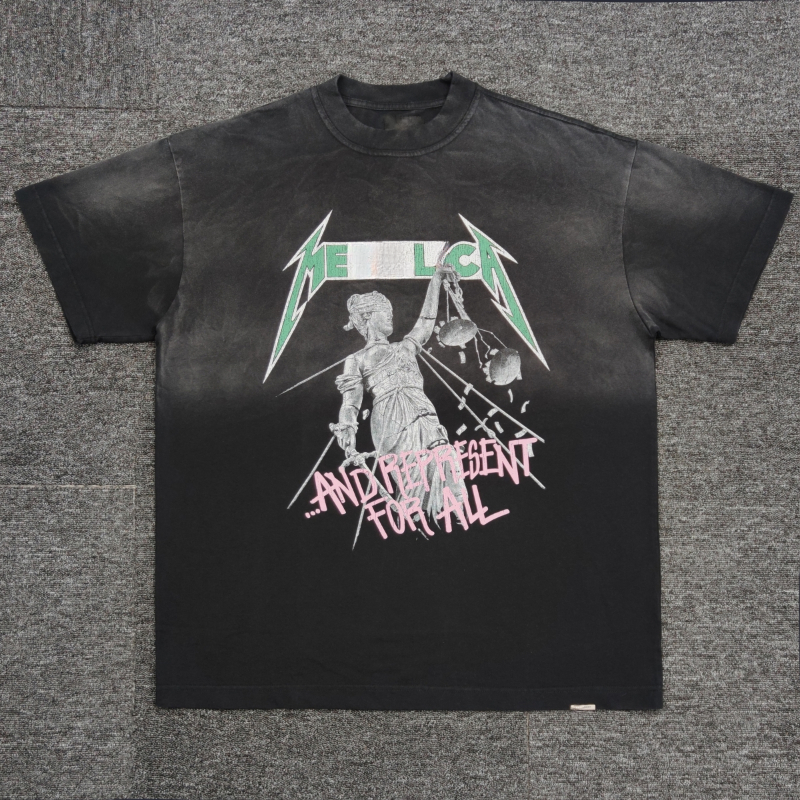 Printed Tee Men Casual Fashion Harajuku Washed Cotton Graphic Short Sleeve Tshirts Hip Hop Streetwear Tops Tees Unisex