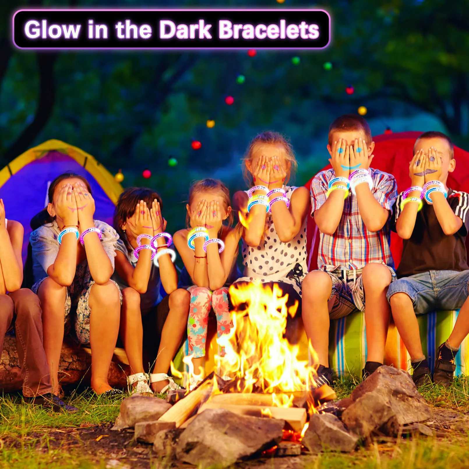 LED Light Up Bracelets Light Bracelets Glow Bracelets Glow In the Dark Party Supplies for Neon Party Supplies Concerts W250528