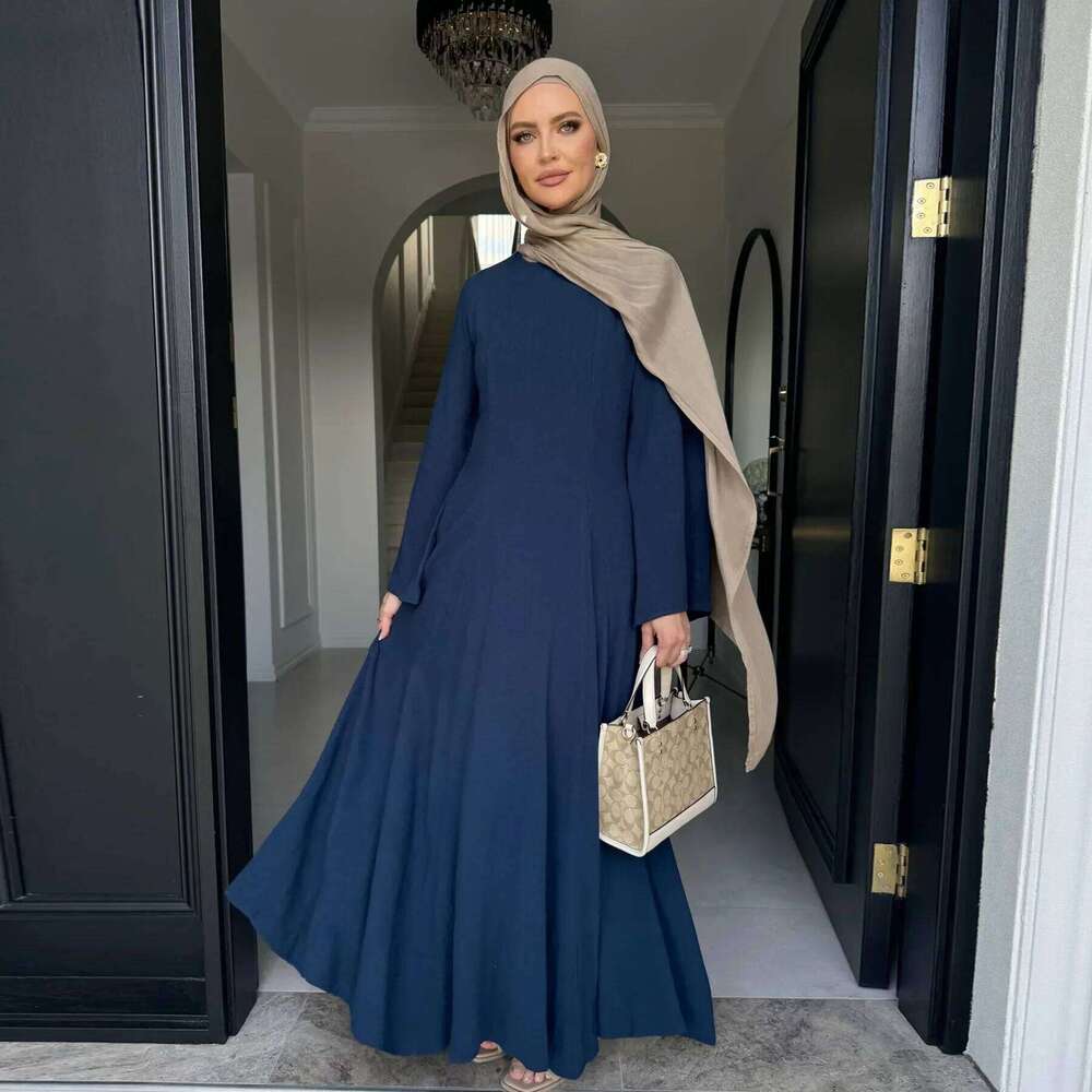 Muslim Abaya For Women Dresses Solid Ramadan Eid Jalabiya Lace Up Vestidos Morocco Dubai Kaftan Abayas Islam Arab Long Robe
