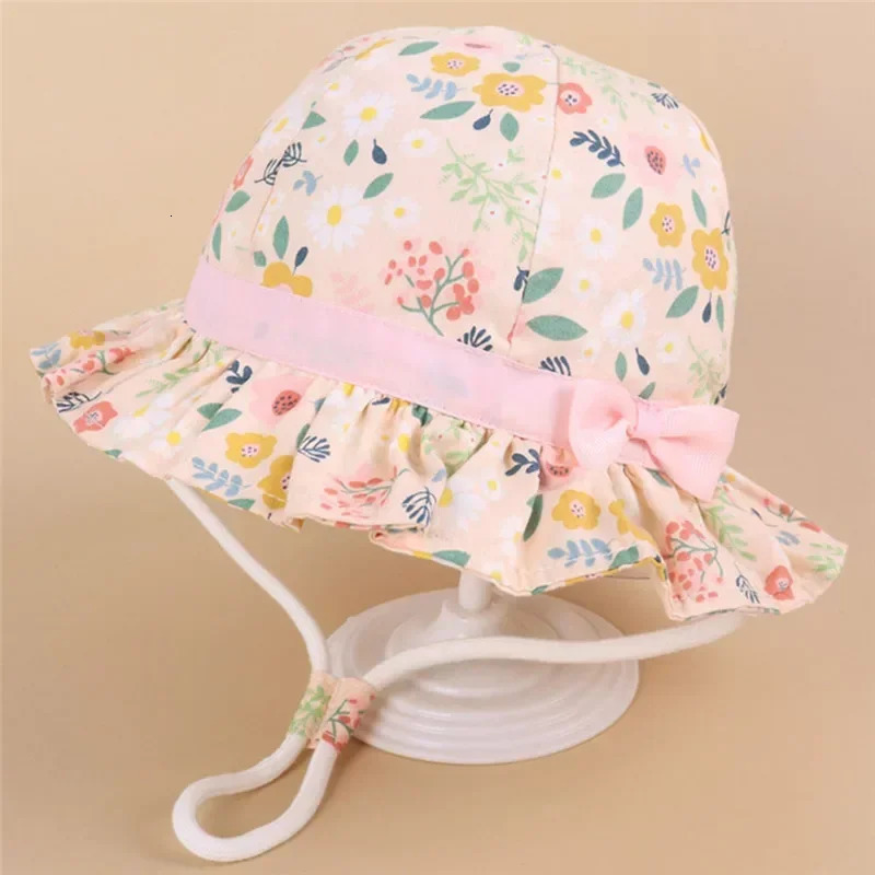 Panama Summer Baby Girls Hat Beach Sun Cap Travel Boys Fisherman Cap Outdoor Children Bucket Hats Cotton Toddler Baby Hats 250528