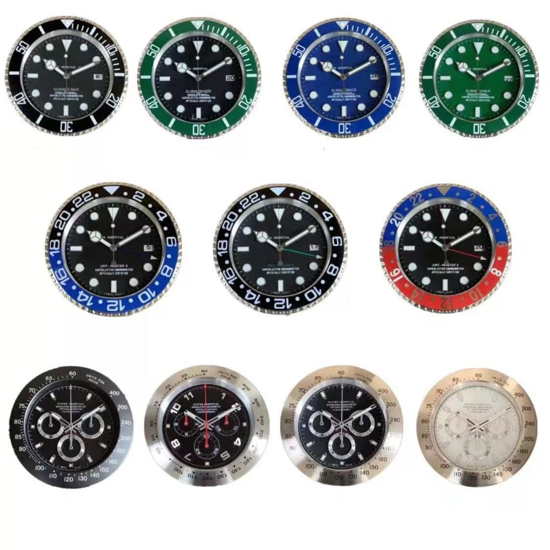 Wall Clocks Super Silent Clock Metal Modern Large Watch Home Stainless Steel Luminous The Date Will Work Q0620