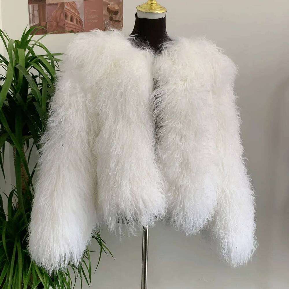 wool new winter autumn fashion elegant fur women's real Mongolian sheepskin coat fluffy