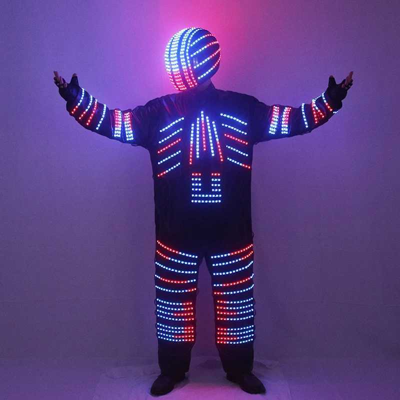 Science fiction LED color burst light clothing bars and nightclubs fluorescent helmets laser gloves LED props W250528
