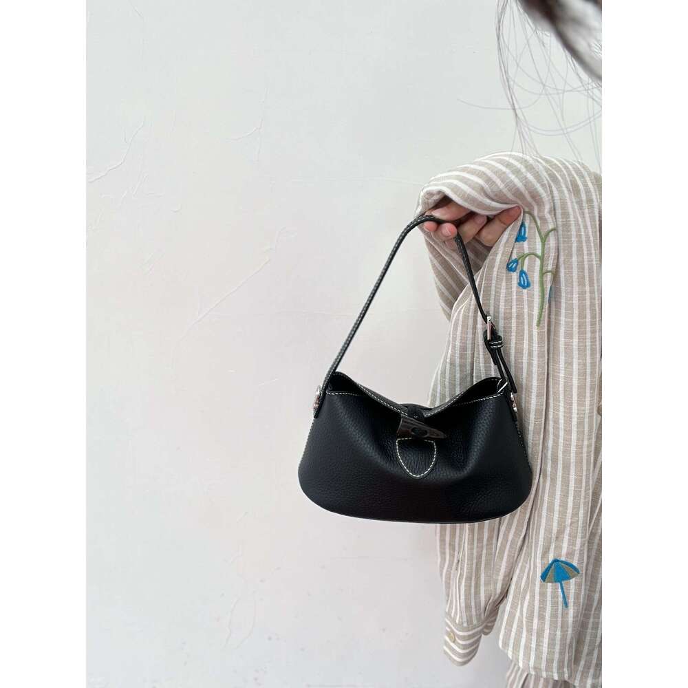 for Women New Style Textured Soft Bucket High-end Genuine Leather Women's Simple Handbag Shoulder Crossbody Bag