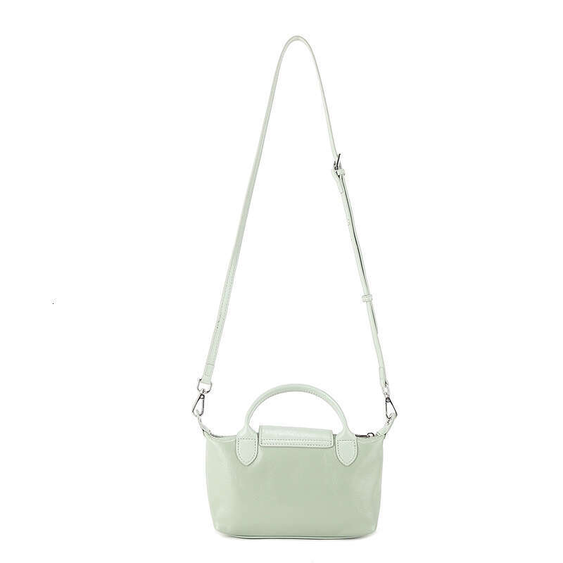 for Women New Korean Style Mini Dumpling Fashion Commuter Handbag Top Layer Cowhide Simple Shoulder Crossbody Bag