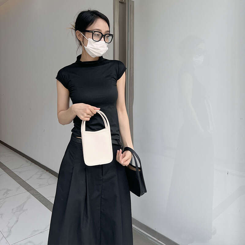 2023 New Cute Cartoon Handbag Candy Color Single Shoulder Crossbody Simple Genuine Leather Mini Fashion Phone Bag