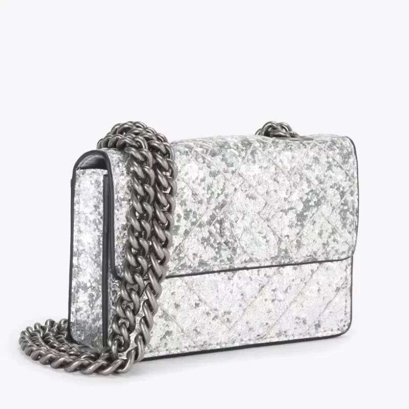 K G Eagle Head Mini Thread Color Block Glossy Surface Card Holder One-Shoulder Crossbody Chain Bag For Women