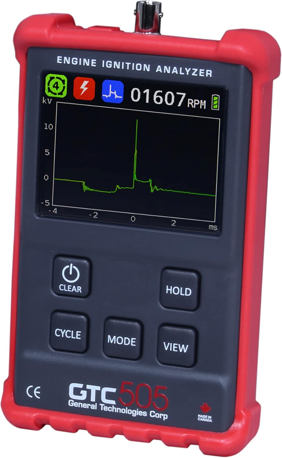 GTC GTC505 Engine Ignition Analyzer - Spark Diagnostics and Tachometer Readings for Marine, Motorcycle, and Automotive Mechanics, General Technologies