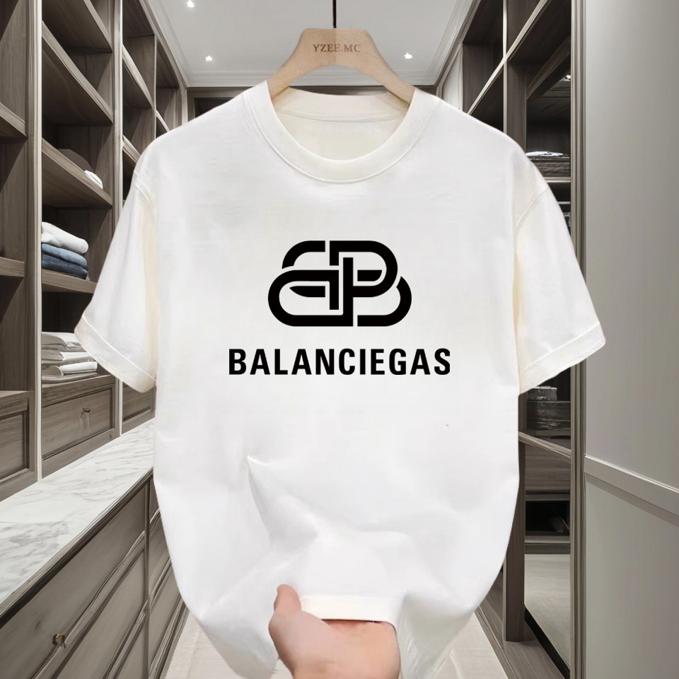 2025 Hot Free shipping designer t-shirt for mens t-shirt black white new casual versatile men's short sleeved T-shirt printed