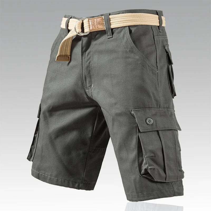 Mens Casual Cargo Outdoor Sports Half Pants Bermuda American Style Streetwear Breathable Comfortable Shorts Grey