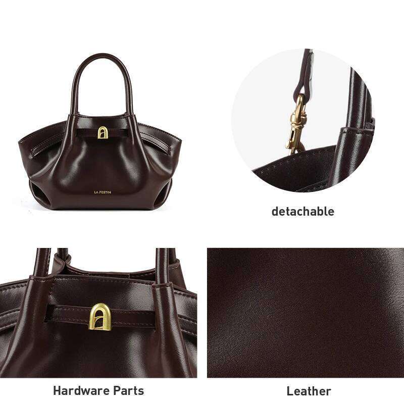 LA FESTIN Leather New Suede Handbag Women's bags brand Fashion Shoulder Crossbody Bucket Bag small size