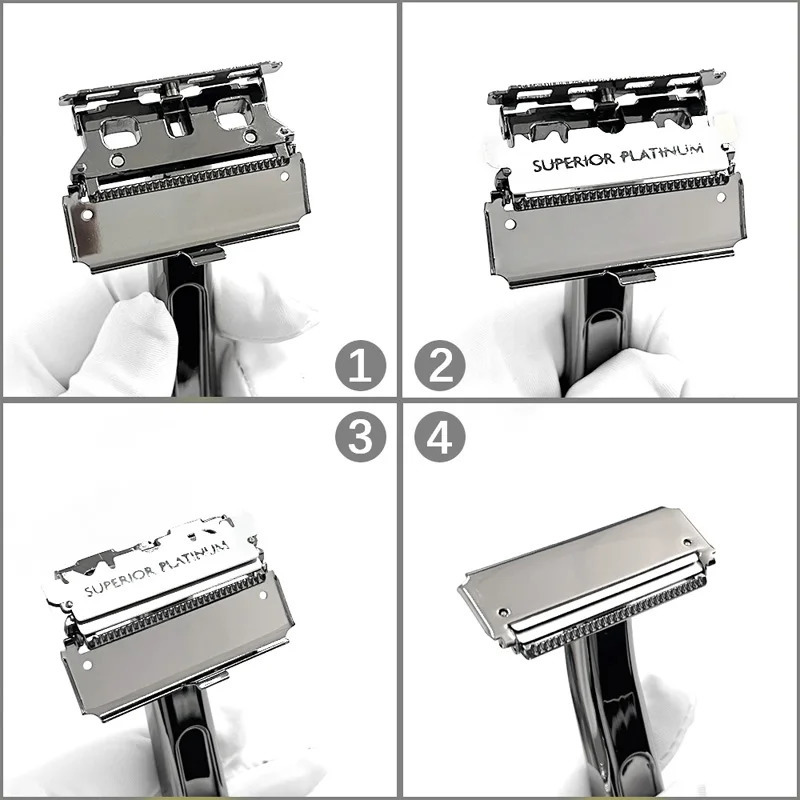 Interchangeable Blade Double Razor AllMetal EcoFriendly Shaver For Women And Men With 10 Stainless Steel SingleEdge Blades 250516
