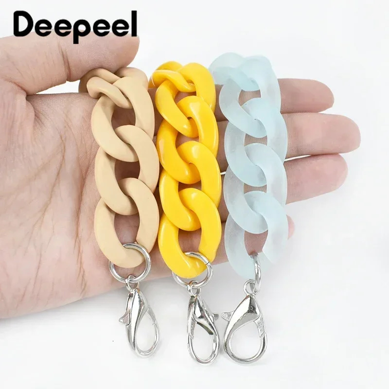 Deepeel 60cm Resin Chains for Womens Bag Shoulder Strap Acrylic Chain Purse Replace Handle Handbag Parts Hardware Accessories 250528