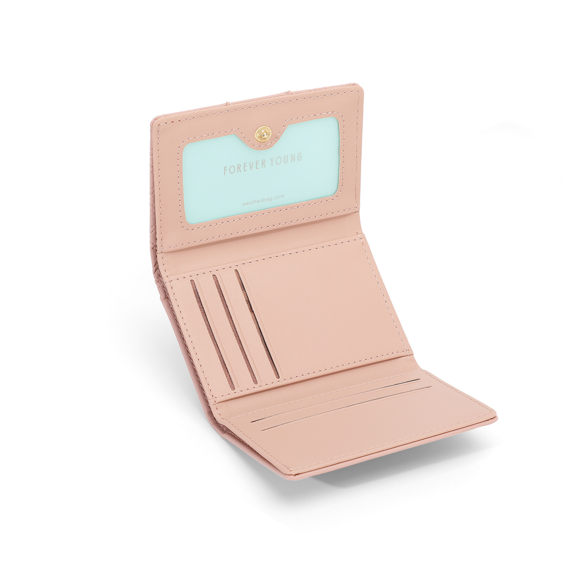Free Delivery Designer Wallet Fashionable Women's High-end Short Card Bag PU Coin Bag Quilted Card Holder Folding ID Bag