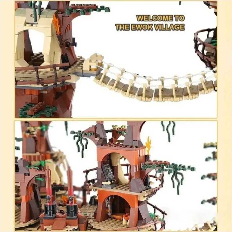 1990Pcs 81049 Ewoks Building Villages 10236 Blocks Set Model Kids Toy Bricks Kit180016 for Children Friends Birthday Gifts Z250528