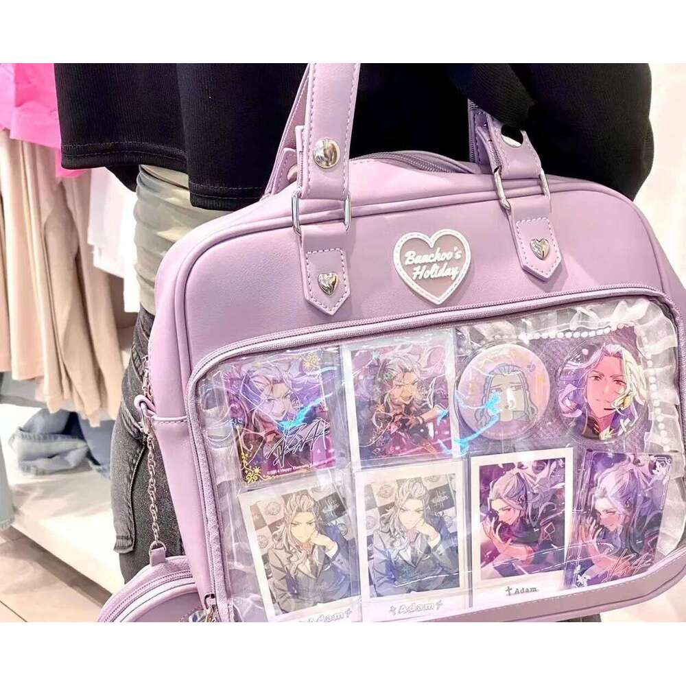 JIAERDI Lolita Heart White Handbag Women New Japanese Style Kawaii Pu Leather Ita Bags Female Haruku Sweet Tote Bolso Mujer