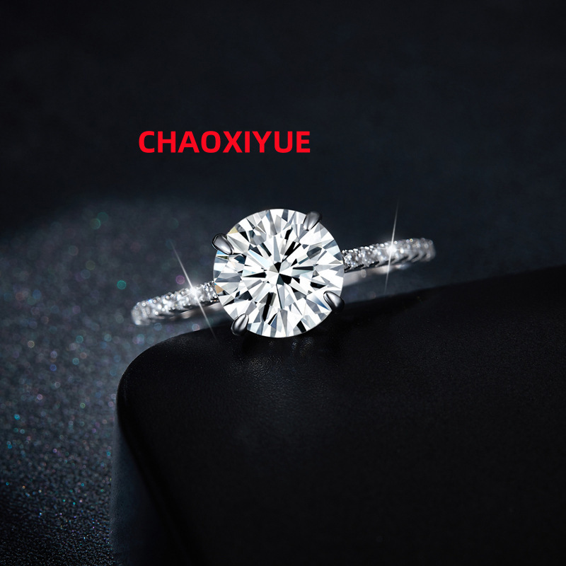 Simple 925 Sterling Silver Wedding Ring for Women Moissanite Ring Wholesale Engagement Designer Jewelry Fashion Rings