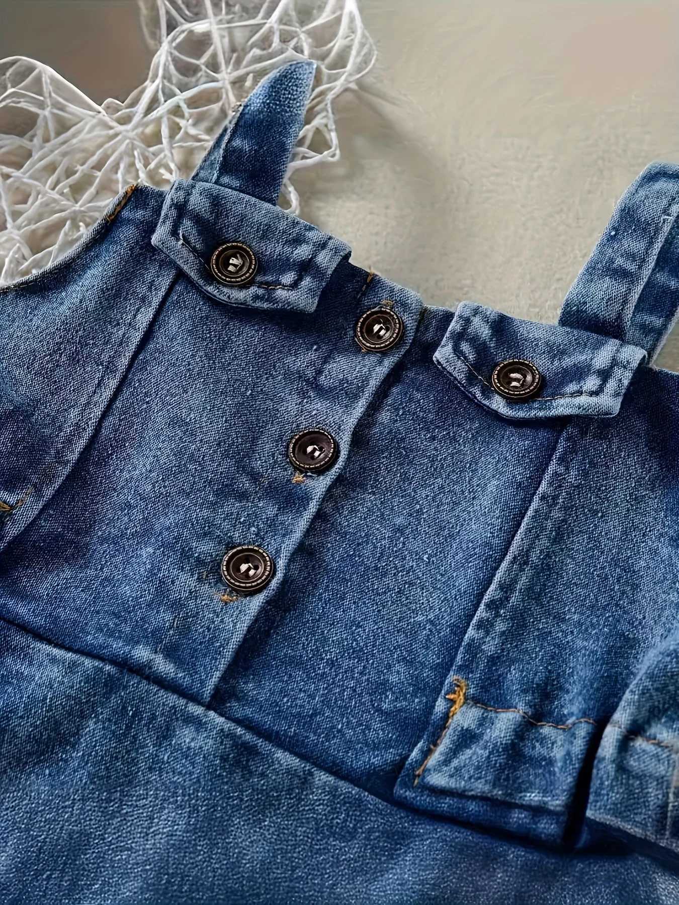 Baby Girls Denim Romper Dress Infant Backless Overalls Clothing Kids Fashion Outfit Baby Girls Clothing X250528