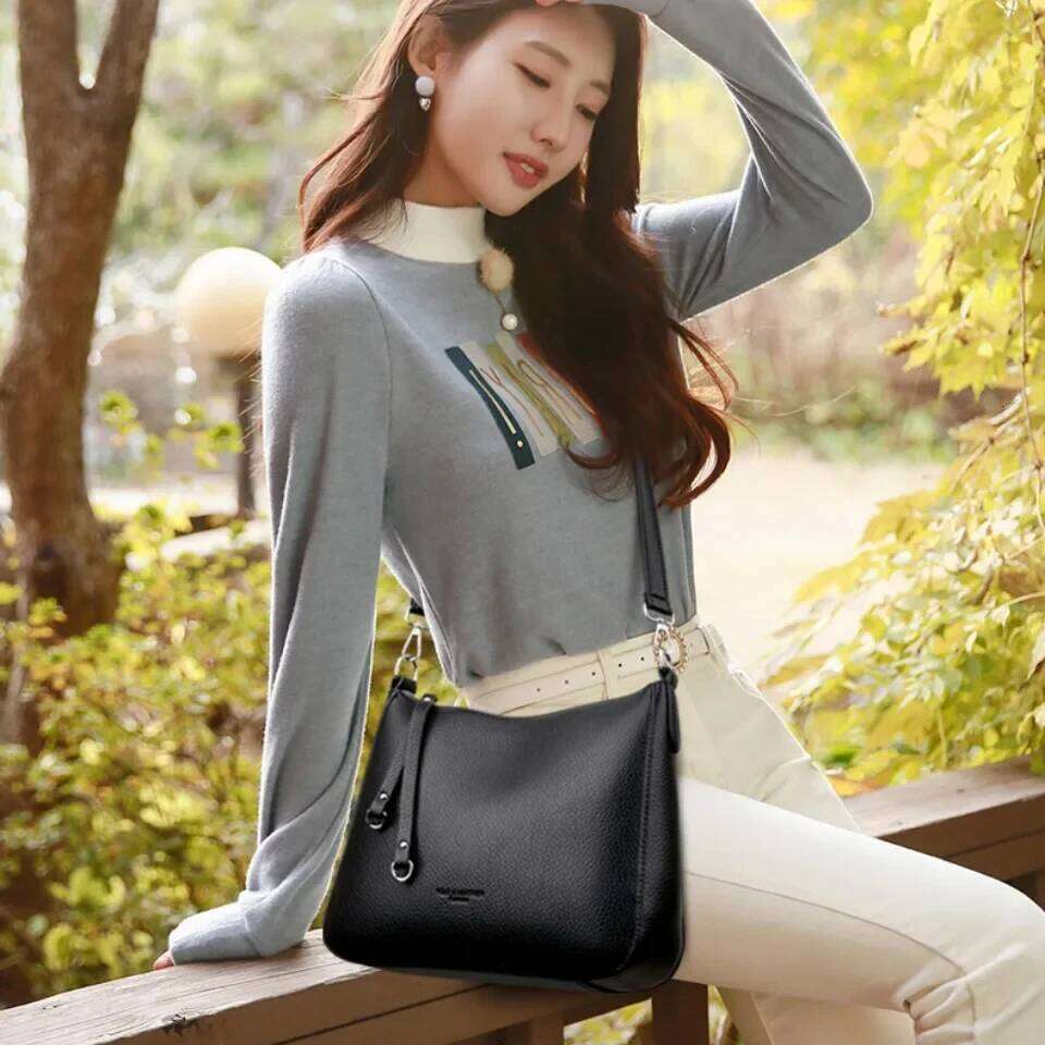 Genuine Brand Women's Soft Leather Shoulder Designer Crossbody Bags Ladies Casual Tote Bag Messenger Commuting Sac