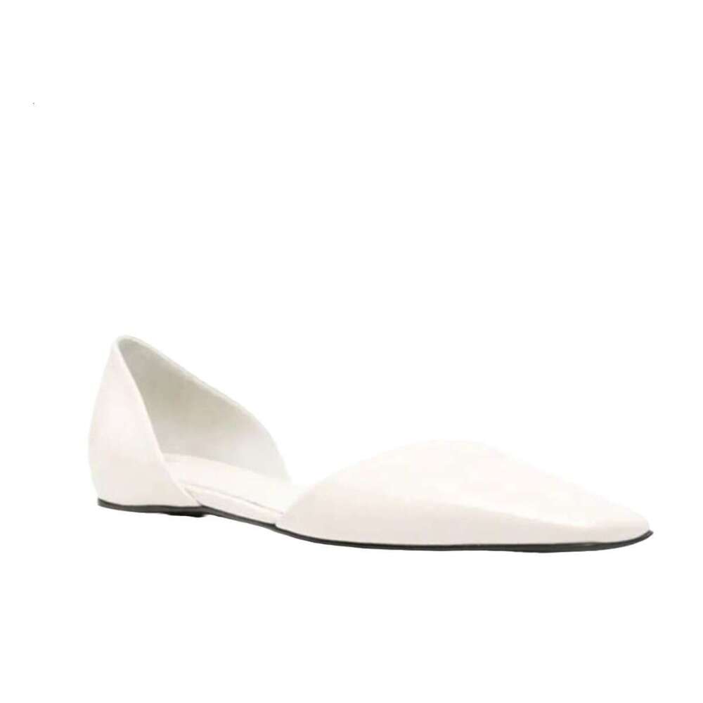 Toreme French Style 2025 Small Square Toe Asymmetrical Hollow Single Women Spring Summer Flat Ballet Shoes Sandals